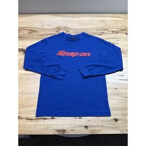 Snap On Tools Shirt Mens Large Long Sleeve Dark Blue Staples Promotional Cotton